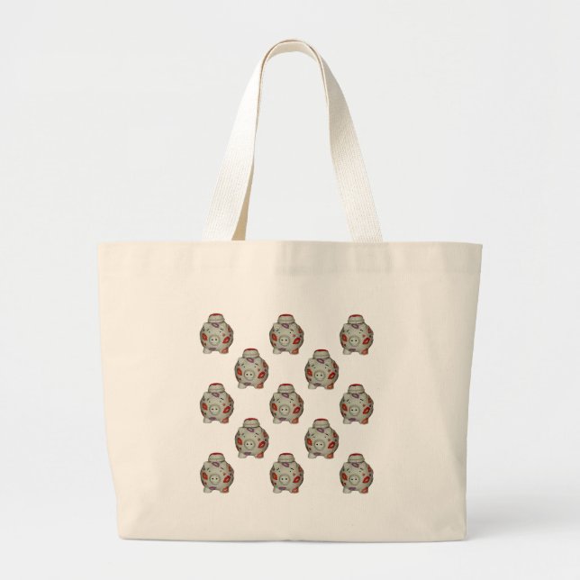 Grand Tote Bag Bouton à lèvres adorable (Devant)
