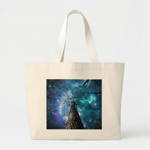 Grand Tote Bag Branches Enroulées Étoiles Tombantes