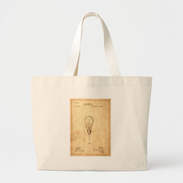 Grand Tote Bag Brevet Edison Bulbe (Devant)