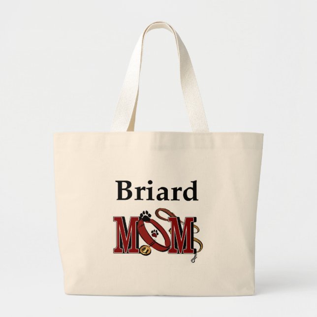 Grand Tote Bag Briard Dog MOM (Devant)