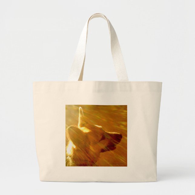 Grand Tote Bag Brille Sur Moi Berger Allemand Noir & Tan (Devant)