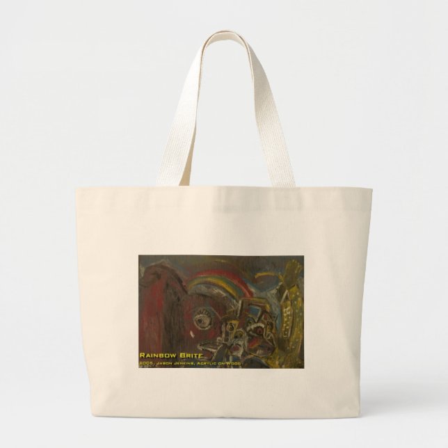 Grand Tote Bag BRITE d'arc-en-ciel (Devant)