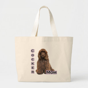 Grand Tote Bag Brown Cocker Spaniel Maman; Cocker Spaniel Mother