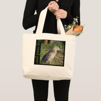Grand Tote Bag Brown Night Heron