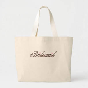 Grand Tote Bag Bruns chics de demoiselle d'honneur