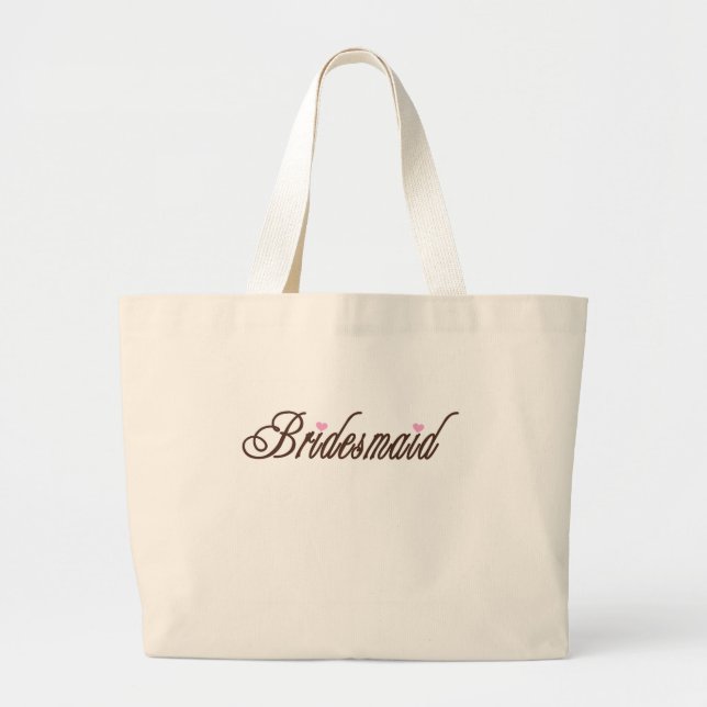 Grand Tote Bag Bruns chics de demoiselle d'honneur (Devant)