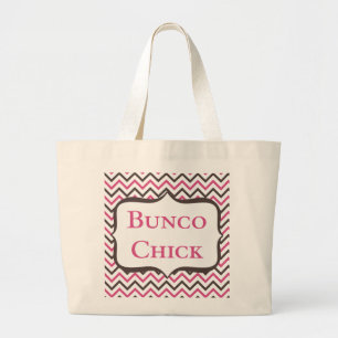 Grand Tote Bag Bunco Chick avec Chevron Design