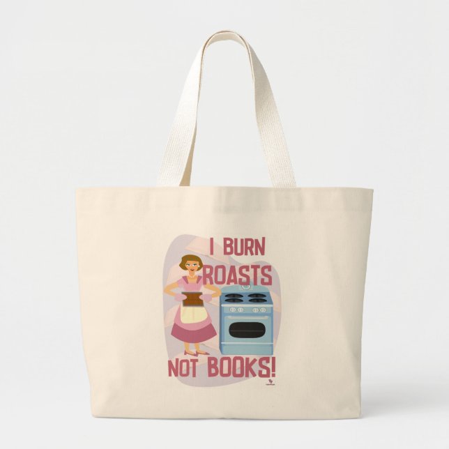 Grand Tote Bag Burn Roasts Pas Livres Sassy Housewoman Auteur (Devant)