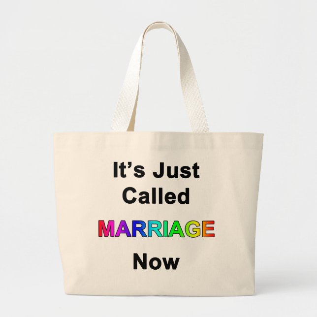 Grand Tote Bag Ça s'appelle juste Mariage maintenant (Devant)