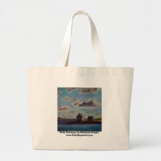 Grand Tote Bag Cabanes de pêche de plage • Côte du Maine •