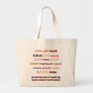 Grand Tote Bag CACAO multilingue dynamique