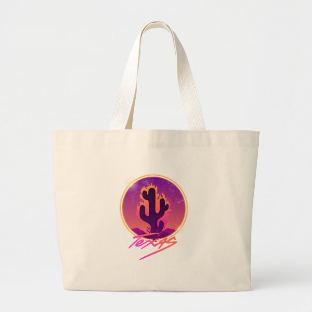 GRAND TOTE BAG CACTUS SUNSET NEON  (Devant)