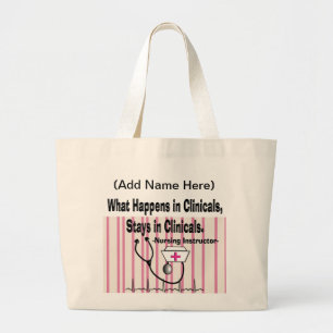 Grand Tote Bag Cadeau clinique d'instructeur d'élève-infirmière