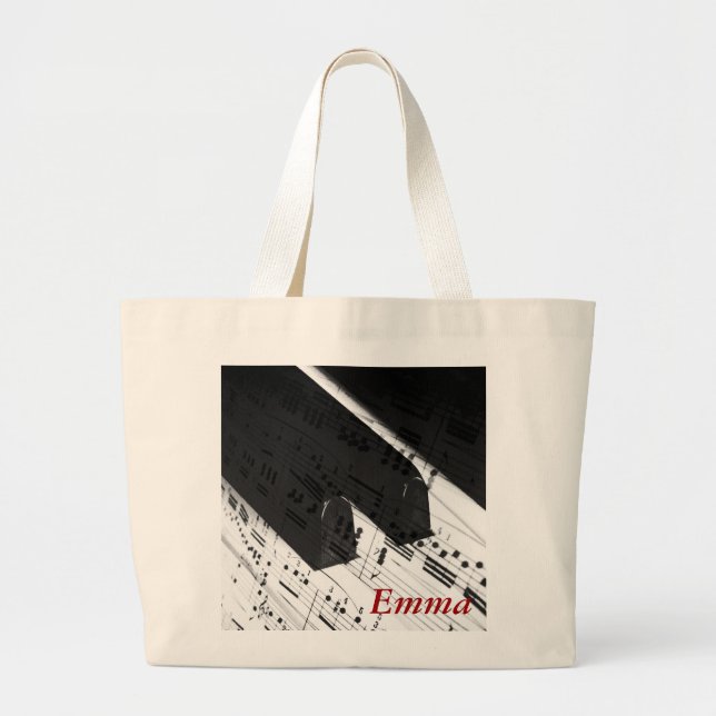 Grand Tote Bag Cadeau de cartable de piano (Devant)