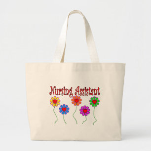 Grand Tote Bag Cadeaux d'assistant de soins--Conception florale