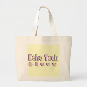 Grand Tote Bag Cadeaux de conception de COEURS de ROSE de