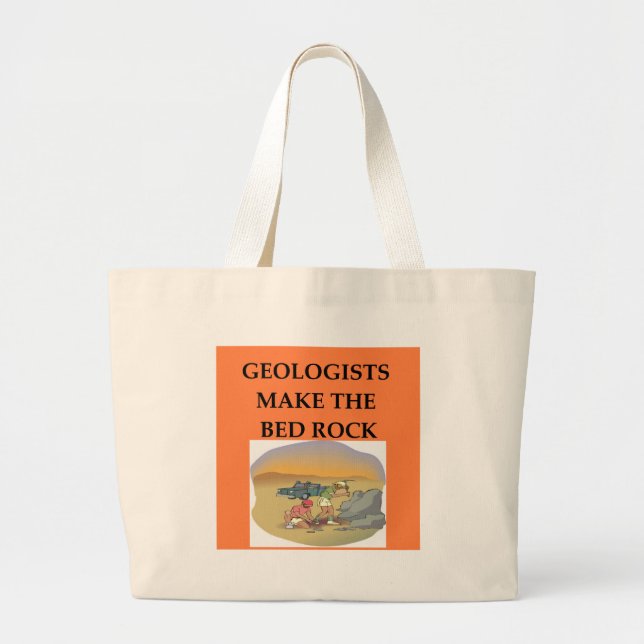 Grand Tote Bag Cadeaux de géologue de GÉOLOGIE (Devant)