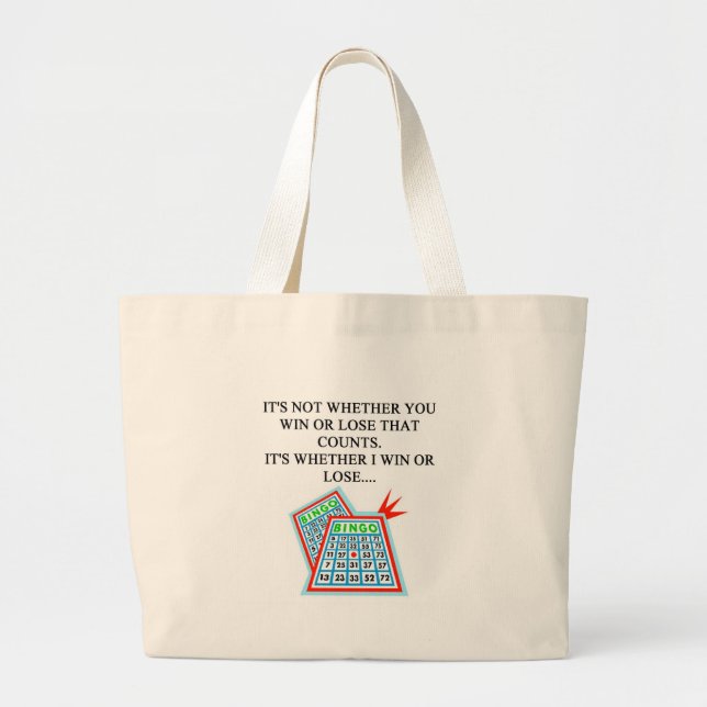 Grand Tote Bag cadeaux de joueur de bingo-test (Devant)