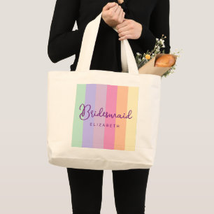 Grand Tote Bag Cadeaux de mariage naturels pour femmes Demoiselle