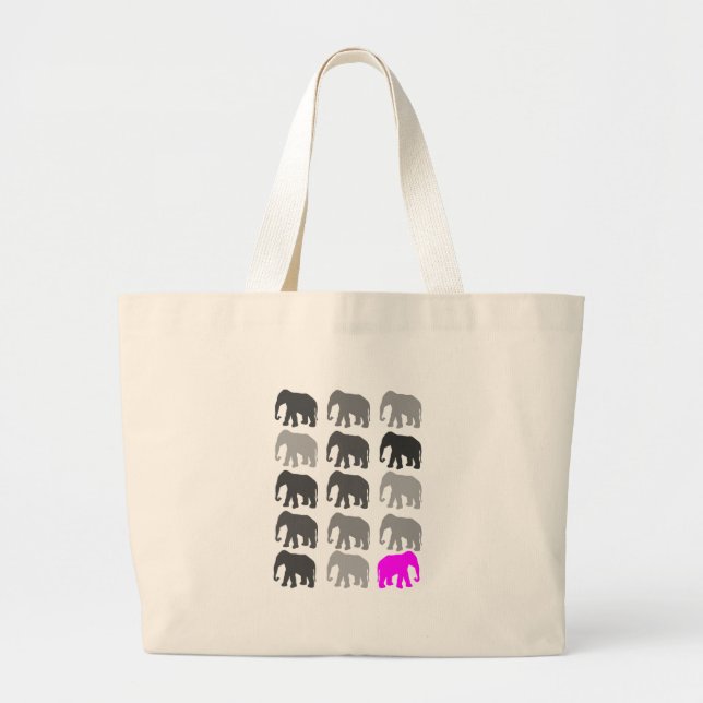 Grand Tote Bag Cadeaux de PopArt d'éléphant (Devant)