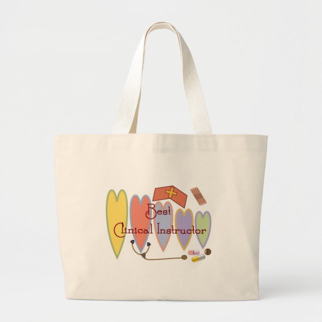 Grand Tote Bag Cadeaux d'élève-infirmière/instructeur (Devant)