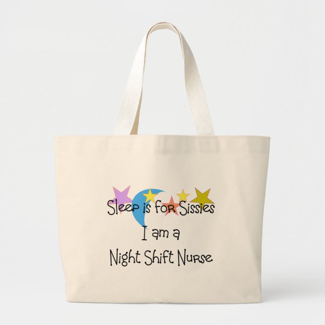 Grand Tote Bag Cadeaux d'infirmière de poste de nuit (Devant)
