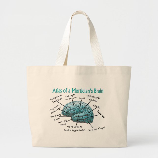 Grand Tote Bag Cadeaux drôles d'entrepreneur de pompes funèbres (Devant)