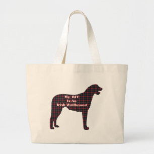 Grand Tote Bag Cadeaux du chien-loup irlandais BFF