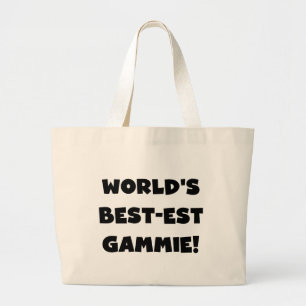Grand Tote Bag Cadeaux noirs et blancs du Meilleur-est Gammie du