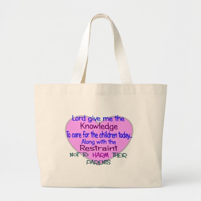 Grand Tote Bag Cadeaux pédiatriques d'infirmière--Énonciations (Devant)