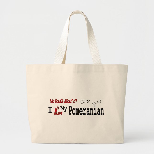 Grand Tote Bag cadeaux pomeranian (Devant)