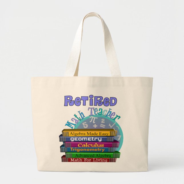 Grand Tote Bag Cadeaux retirés de professeur de maths (Devant)