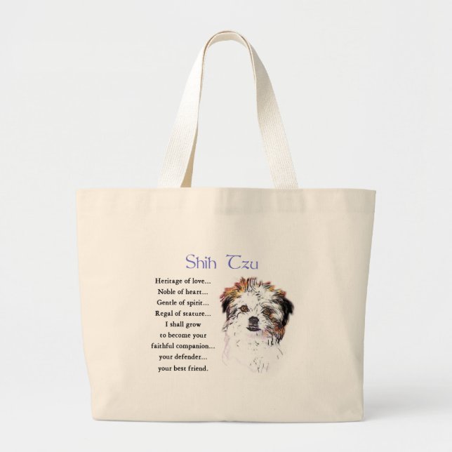 Grand Tote Bag Cadeaux Shih Tzu Lovers (Devant)