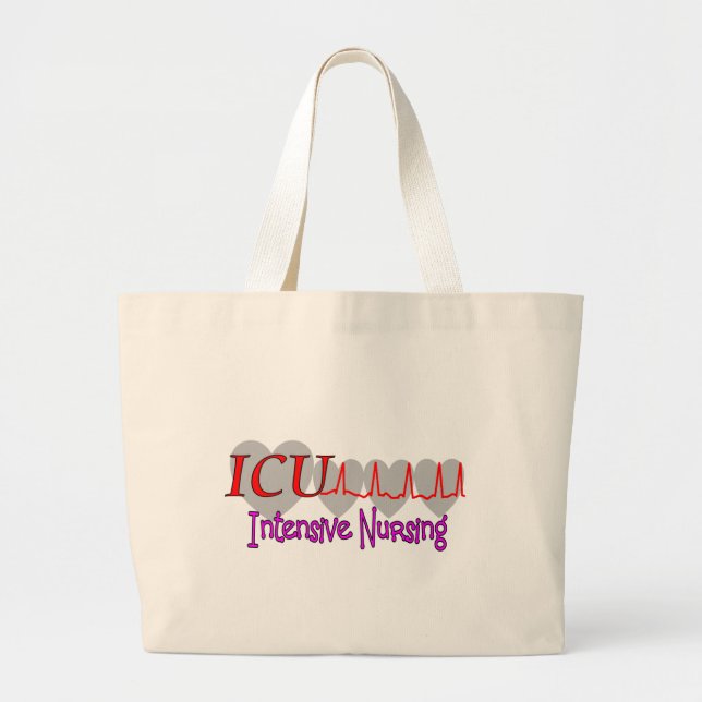 Grand Tote Bag Cadeaux uniques de soins INTENSIFS d'ICU (Devant)