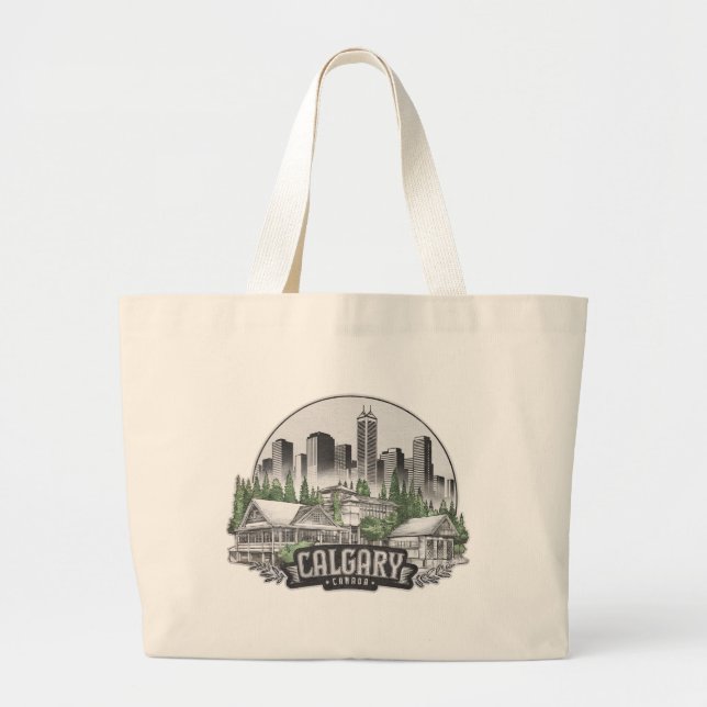 Grand Tote Bag Calgary City Canada (Devant)