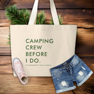 Grand Tote Bag Camp Bachelorette Camping Équipage Bridesmaids Cad