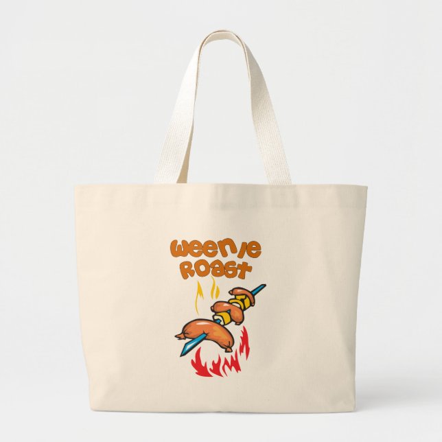 Grand Tote Bag Camping amusant (Devant)