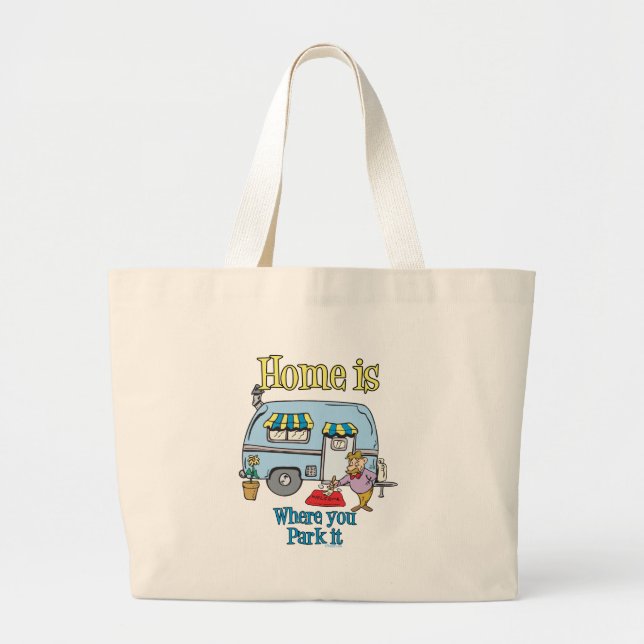 Grand Tote Bag Camping Rv (Devant)