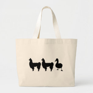 Grand Tote Bag Canard de lama de lama
