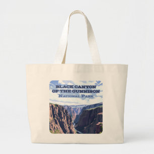 Grand Tote Bag Canyon noir du parc national Gunnison CO