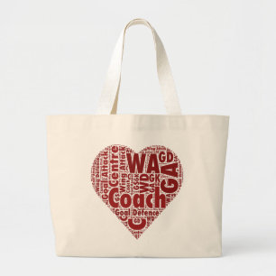 Grand Tote Bag Car de net-ball et conception de coeur de