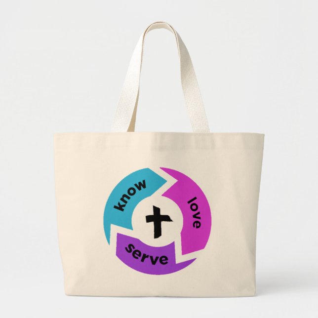 Grand Tote Bag Cartable de Cursillo (Devant)
