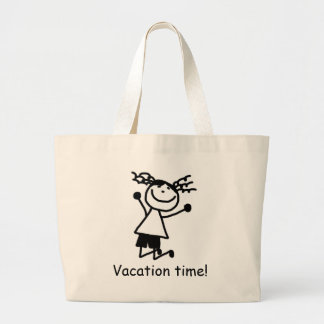 Grand Tote Bag Cartable élémentaire d'éléphant de vacances