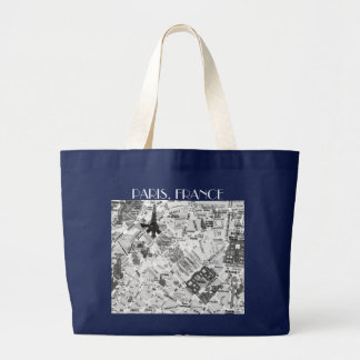 Grand Tote Bag carte de Paris