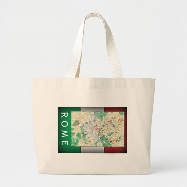 Grand Tote Bag Carte de Rome (Devant)