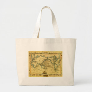 Grand Tote Bag Carte du monde antique