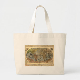 Grand Tote Bag Carte du monde Forlani Antiquev 1565 Renaissance