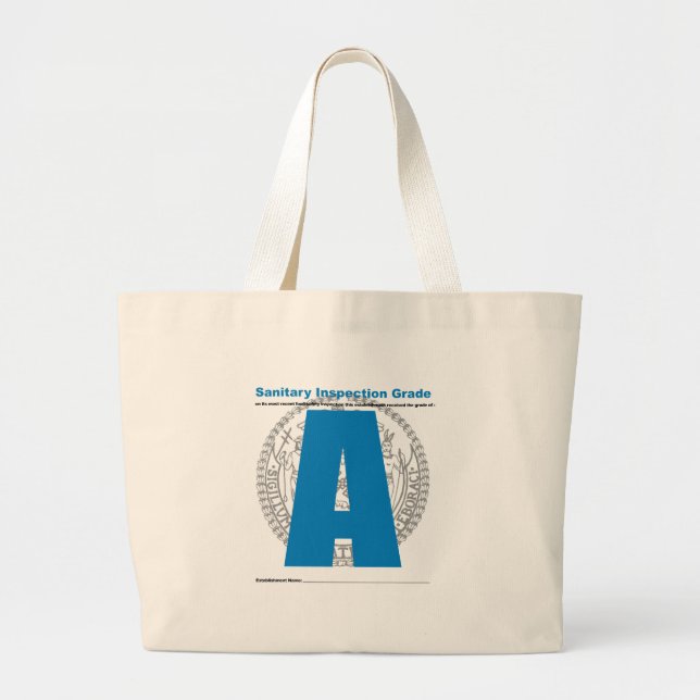 Grand Tote Bag Catégorie sanitaire d'inspection (Devant)