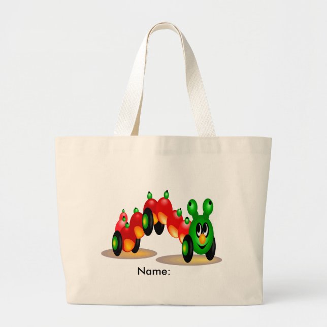 Grand Tote Bag Catepillar Fourre-tout - customisé (Devant)