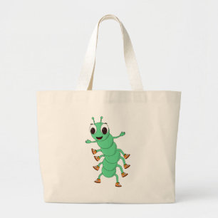Grand Tote Bag Caterpillar verte